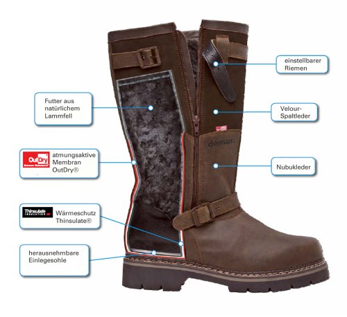 demar. LEDER Thermostiefel Jagdstiefel Qualität